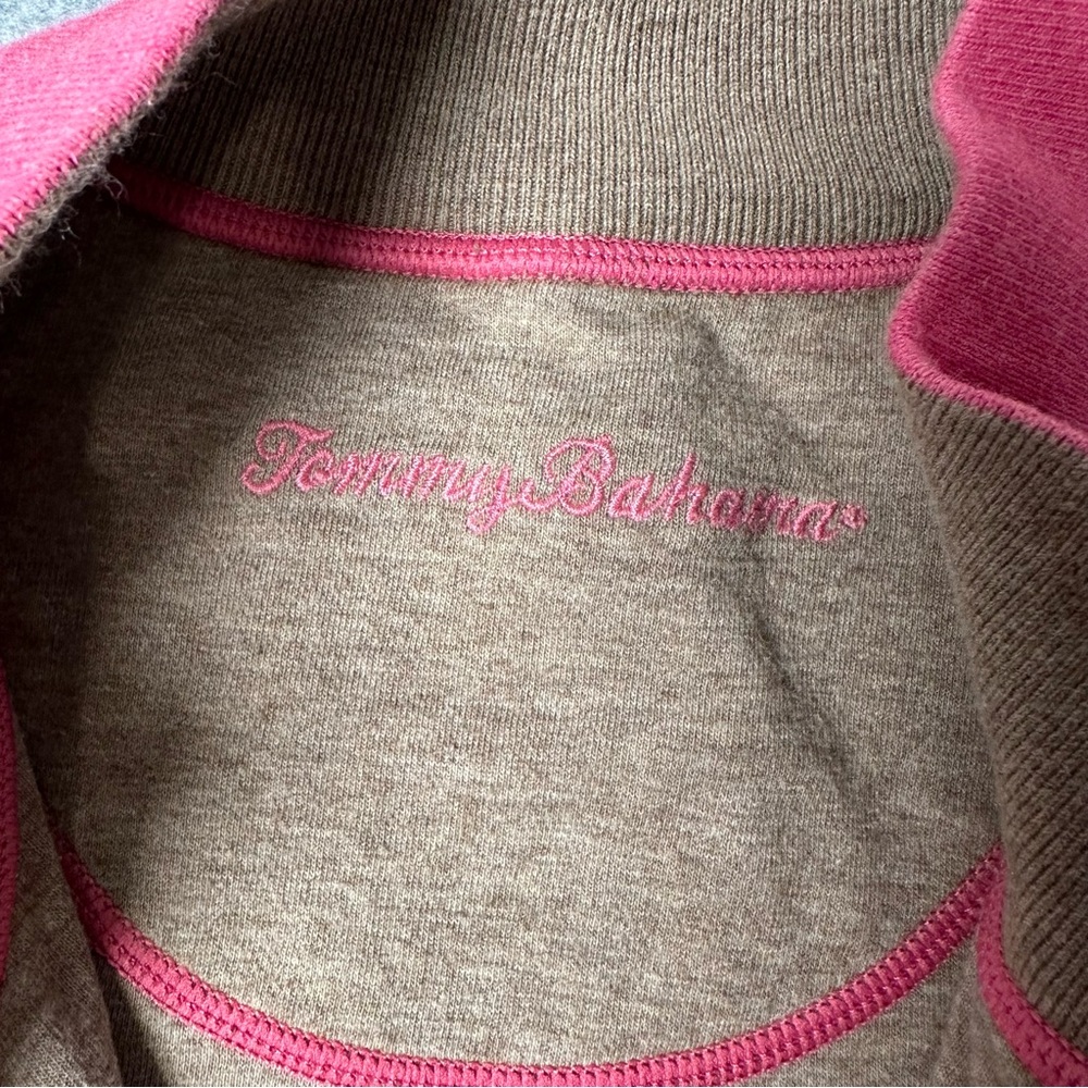 Tommy Bahama Pink Quarter-Zip Jacket - Picture 3 of 10